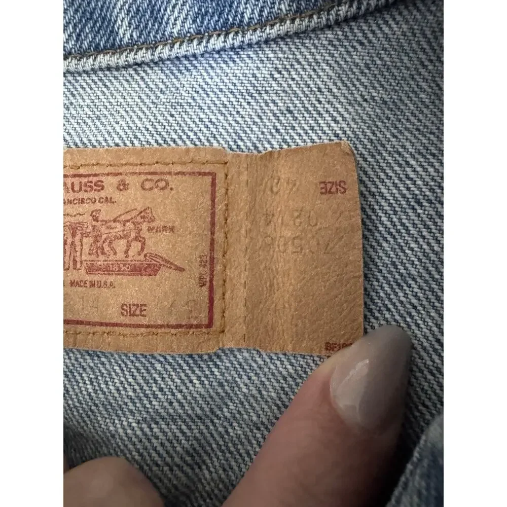Vintage 80s Levis 70506 Denim Jacket 40 Made in USA Workwear Denim